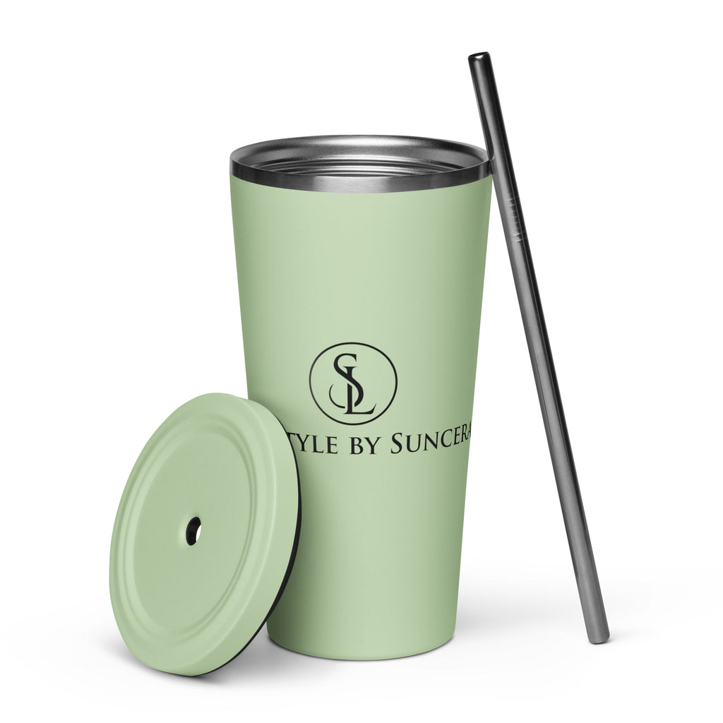 Lifestyle By Suncera Stainless Steel Tumbler w/Straw