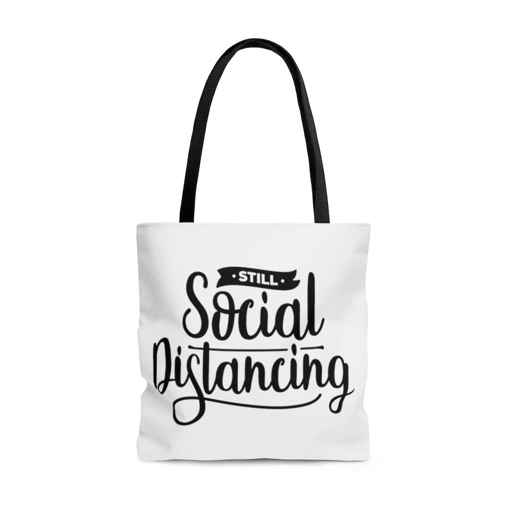 Still Social Distancing Tote Bag Lifestyle by Suncera