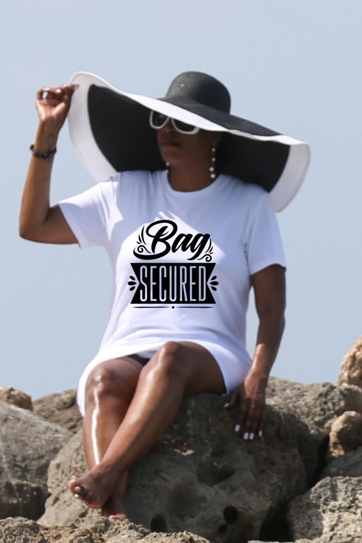 Bag Secured Organic Cotton T-Shirt Dress Lifestyle by Suncera
