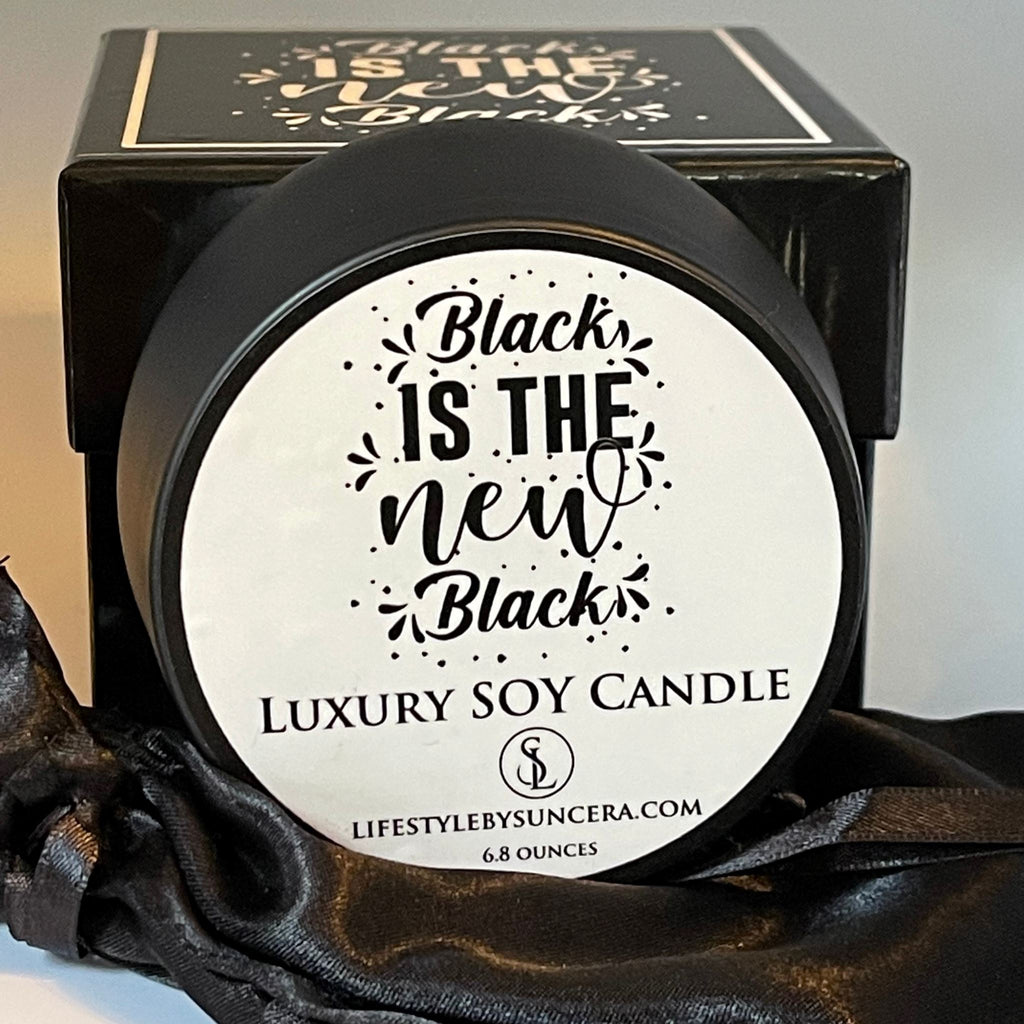 Black Is The New Black Luxury Candle Lifestyle by Suncera
