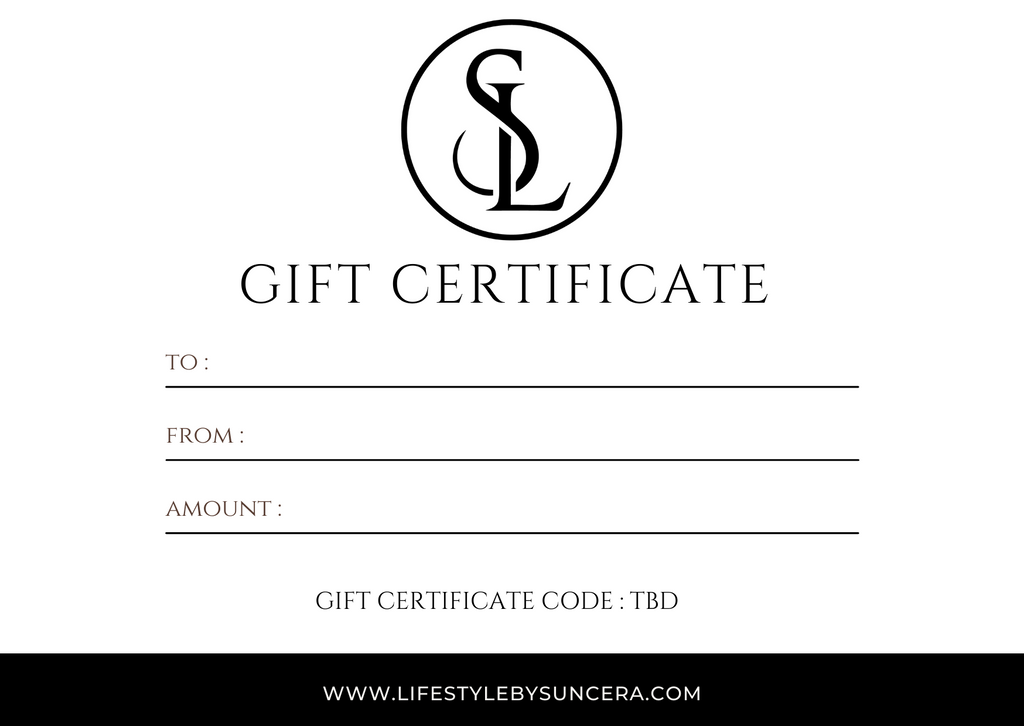 Lifestyle by Suncera Digital Gift Certificate Lifestyle by Suncera