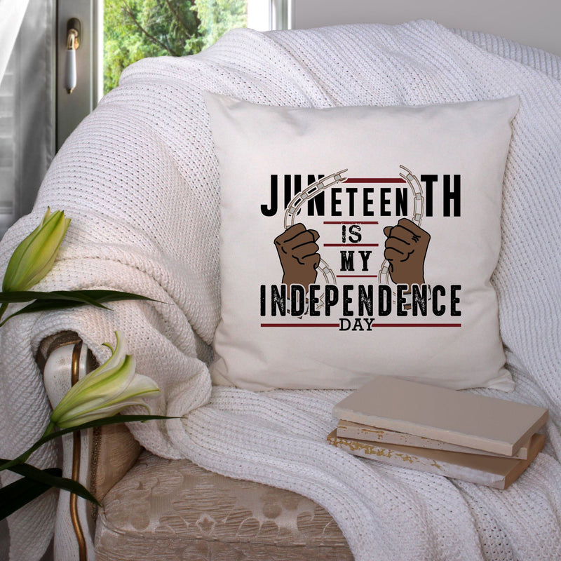 Juneteenth Is My Independence Day Double Fists Pillow Lifestyle by Suncera