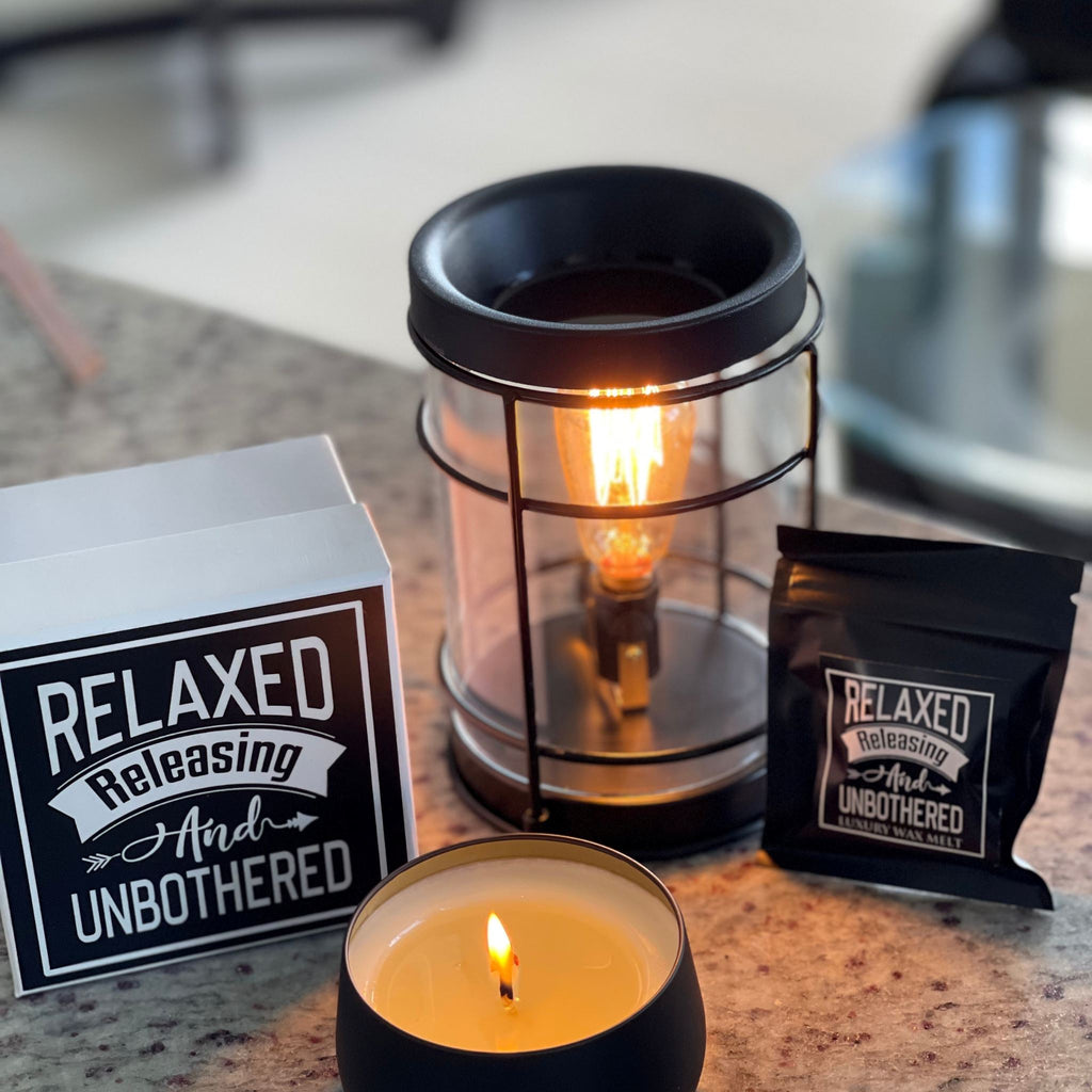 Relaxed Releasing and Unbothered Luxury Candle Wax Melts Lifestyle by Suncera