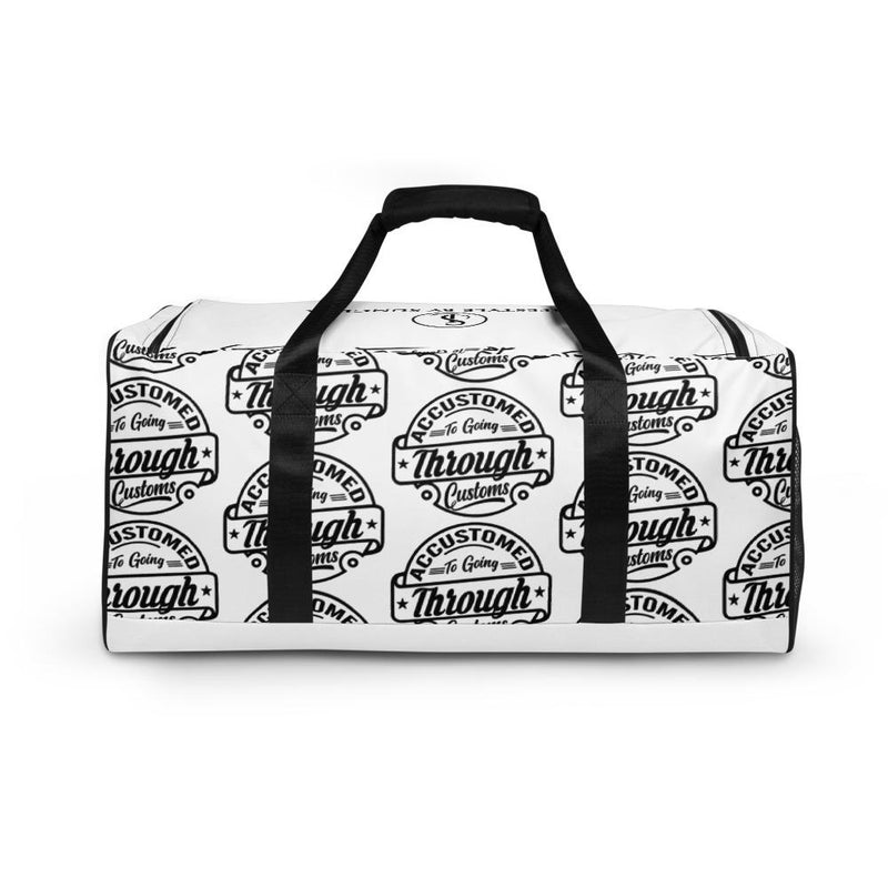 Accustomed To Going Through Customs Stamp Duffle Bag Lifestyle by Suncera