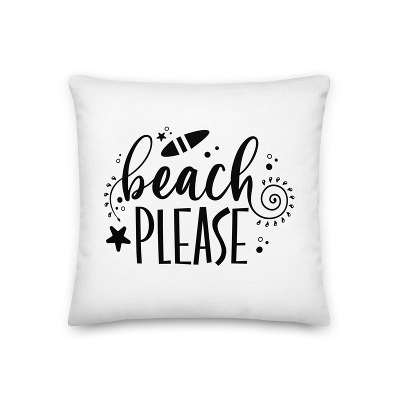 Beach Please Premium Decorative Pillow Lifestyle by Suncera