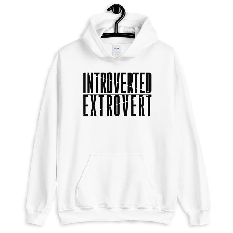 Introverted Extrovert Unisex Hoodie Lifestyle by Suncera
