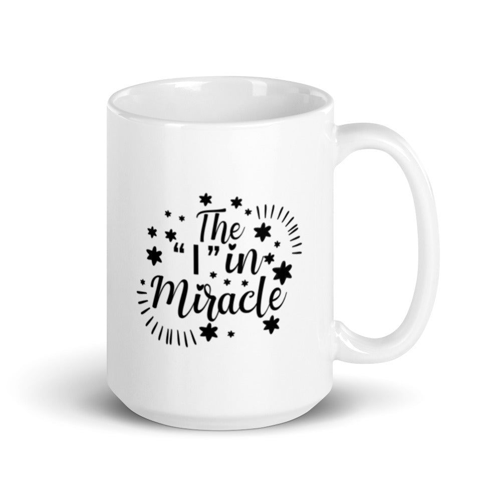 The I in Miracle 15 oz Mug Lifestyle by Suncera